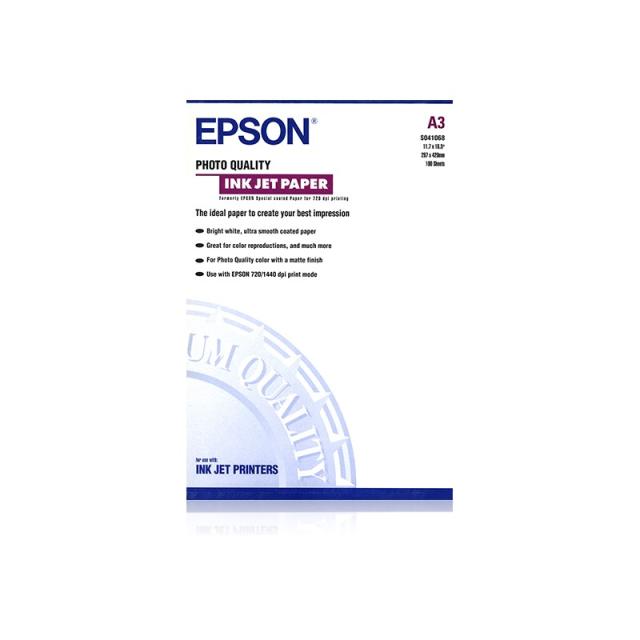 Epson - Photo Quality Ink Jet Paper, DIN A3, 102 g/m², 100 hojas