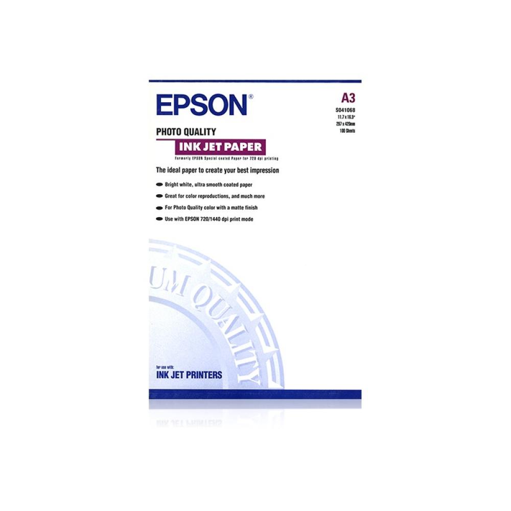 Epson - Photo Quality Ink Jet Paper, DIN A3, 102 g/m², 100 hojas