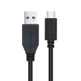 Nanocable - Cable USB 3.1, Gen2 10 Gbps 3A, tipo USB-C/M-A/M, Negro, 2 m