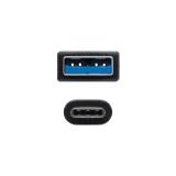 Nanocable - Cable USB 3.1, Gen2 10 Gbps 3A, tipo USB-C/M-A/M, Negro, 2 m