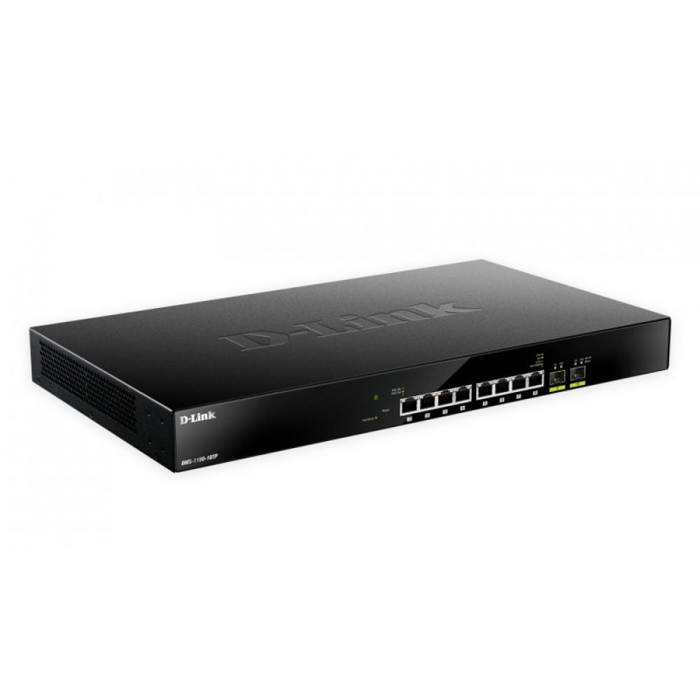 D-Link - DMS-1100-10TP switch Gestionado L2 2.5G Ethernet (100/1000/2500) Energía sobre Ethernet (PoE) 1U Negro