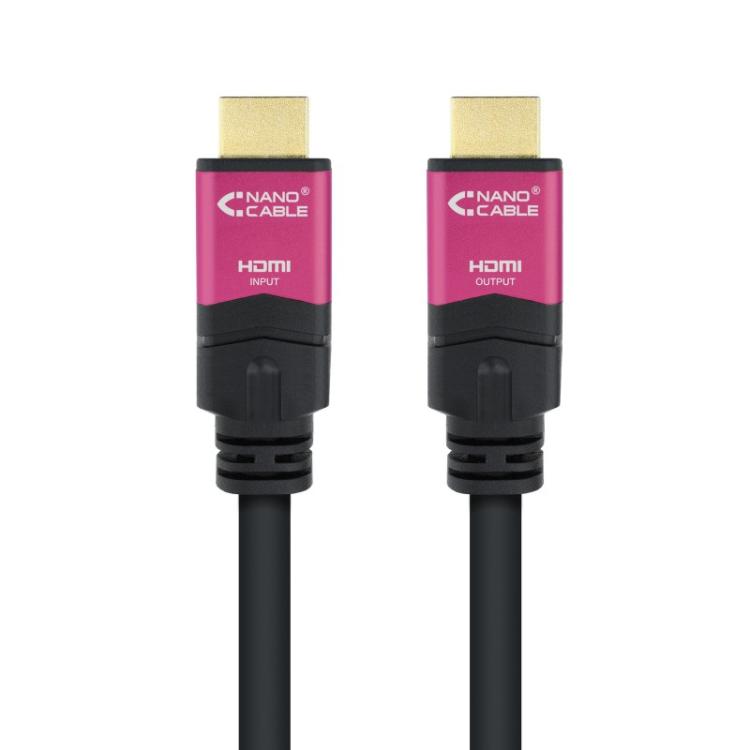 Nanocable - 10.15.3730 cable HDMI 30 m HDMI tipo A (Estándar) Negro, Rosa