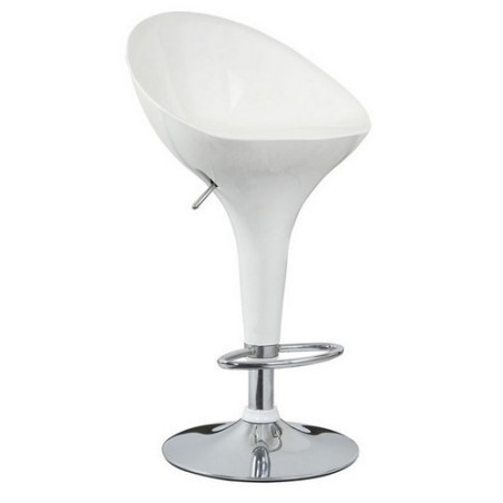 Taburete DANDY ( L ), cromado, abs blanco
