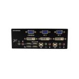 StarTech.com - Conmutador Switch KVM de 2 Puertos Doble Monitor DVI VGA Audio 4 Puertos USB 1920x1200