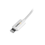 StarTech.com - Cable de 2m Lightning de 8 Pin a USB A 2.0 para Apple iPod iPhone 5 iPad - Blanco