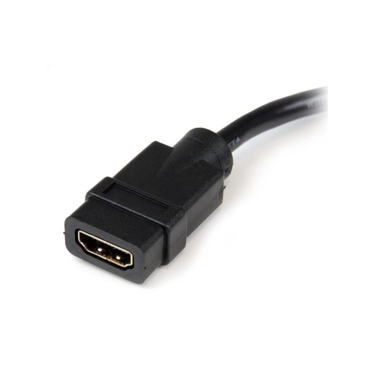 StarTech.com - Adaptador de 20cm HDMI a DVI - DVI-D Macho - HDMI Hembra - Cable Conversor de Vídeo - Negro