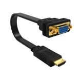 Ewent - EW9869 adaptador de cable de vídeo 0,15 m HDMI tipo A (Estándar) VGA (D-Sub) Negro