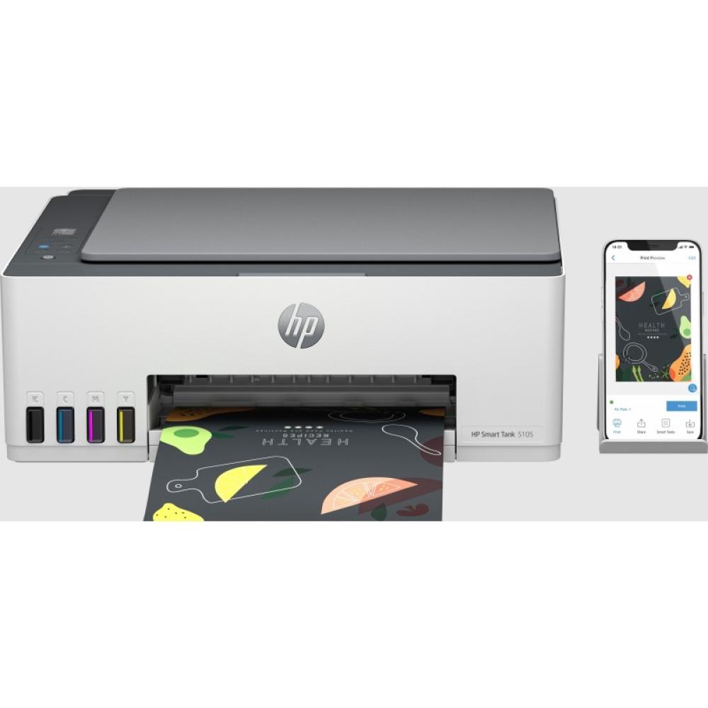 HP - Smart Tank 5105 Inalámbrico All-in-One Color Impresora, Fotocopiadora, escáner