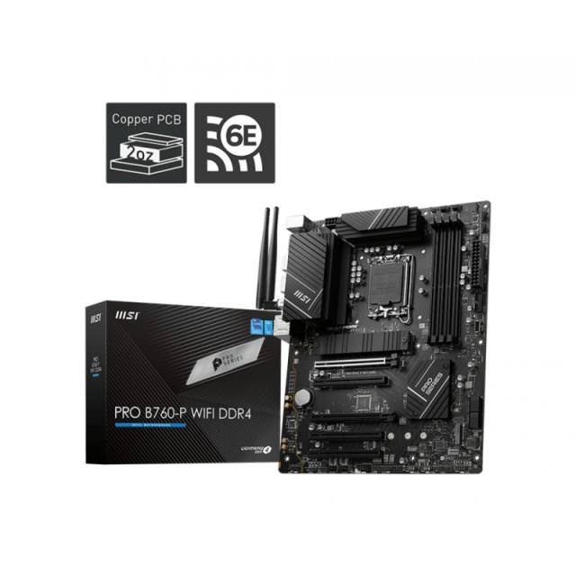 MSI - PRO B760-P WIFI DDR4 placa base LGA 1700 ATX