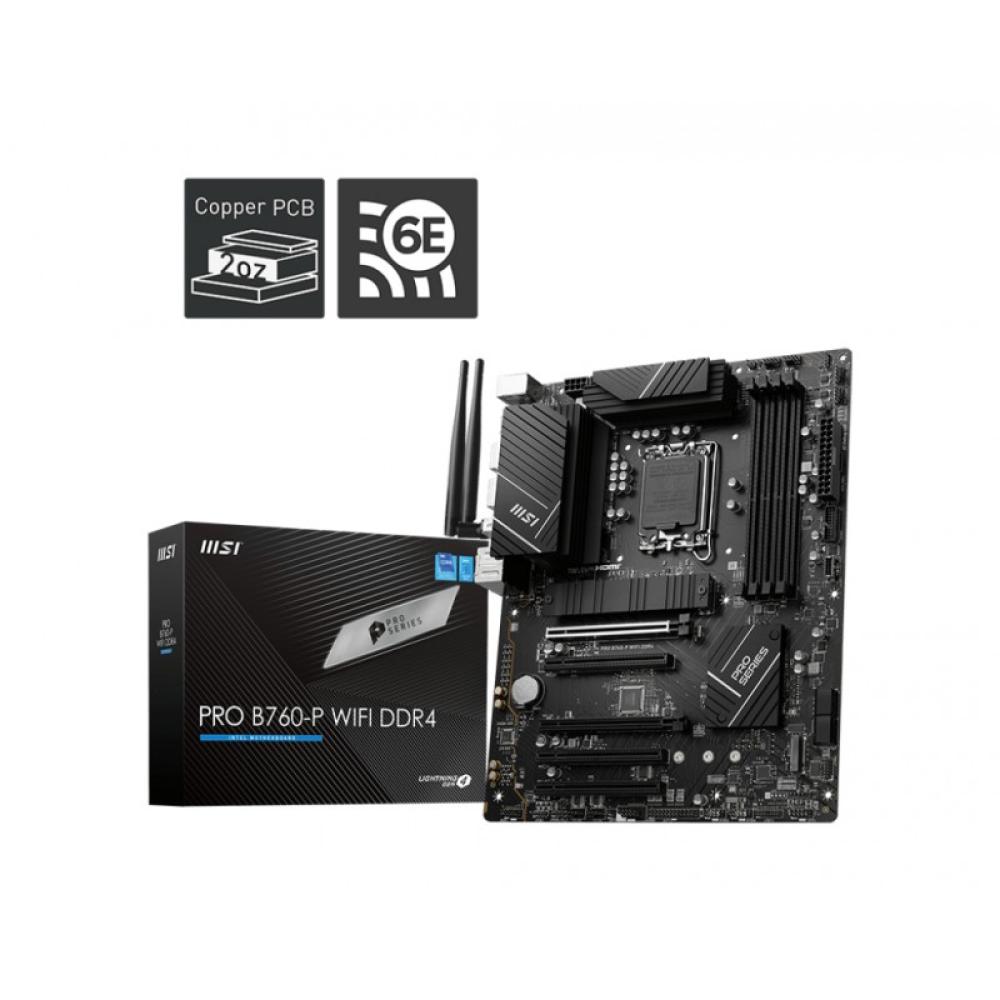 MSI - PRO B760-P WIFI DDR4 placa base LGA 1700 ATX