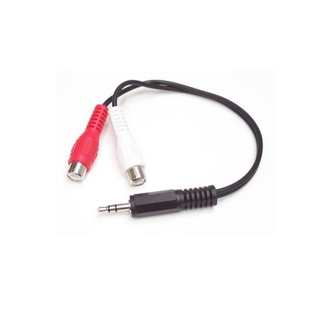 StarTech.com - Cable Convertidor Adaptador Audio 15cm Mini Jack 3,5 mm a RCA Estéreo - Conversor