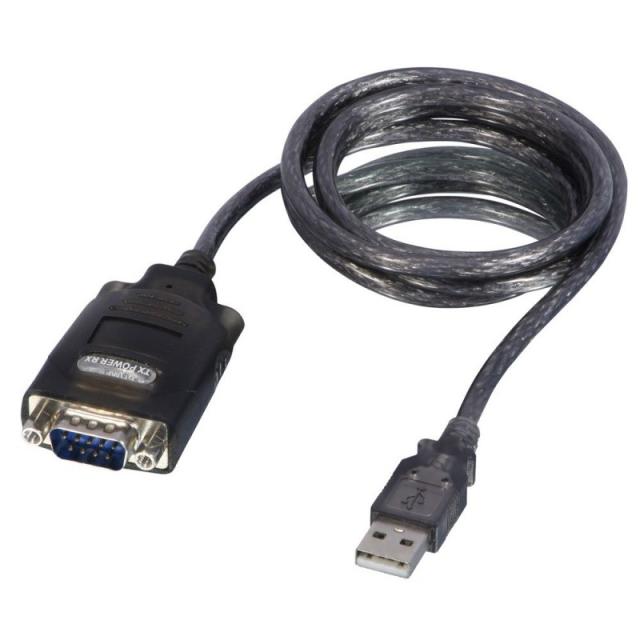 Lindy - 42686 cable de serie Negro 1,1 m USB tipo A DB-9