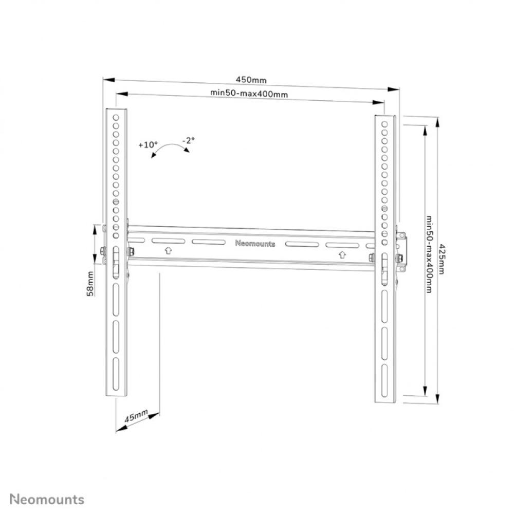 Neomounts - WL35-350BL14 Soporte de pared para TV 32-65" - inclinable - bloqueable - fácil montaje