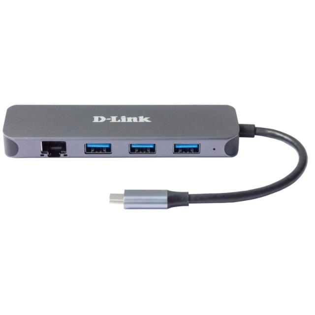 D-Link - DUB-2334 base para portátil y replicador de puertos Alámbrico USB Tipo C Gris