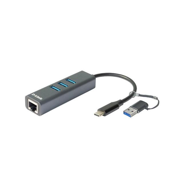 D-Link - DUB-2332 base para portátil y replicador de puertos Alámbrico USB Tipo C Gris