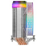 Mars Gaming - MCPU-VR, Disipador CPU, Doble Espejo Infinito ARGB, 4 Heatpipes HCT, TDP 180 W, Ventilador Ultra-silencioso PWM 12