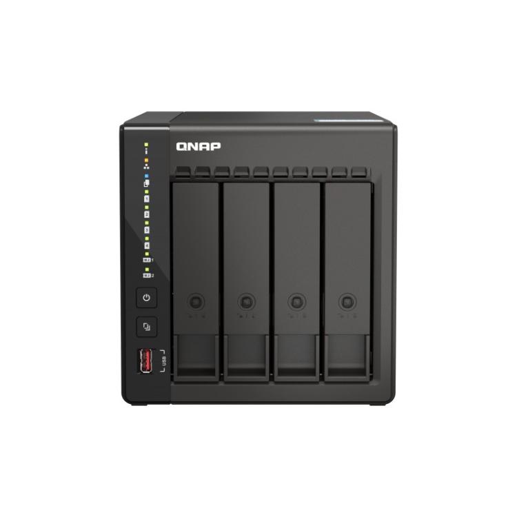 QNAP - TS-453E NAS Torre Intel® Celeron® J6412 8 GB 0 TB QNAP QTS Negro
