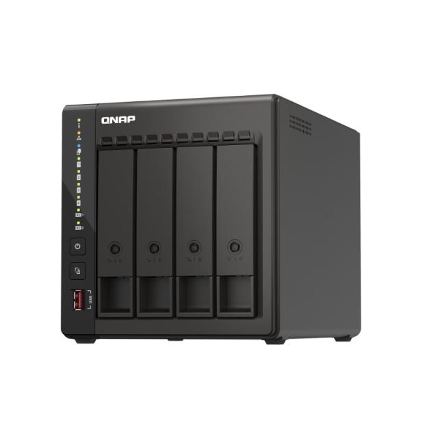 QNAP - TS-453E NAS Torre Intel® Celeron® J6412 8 GB 0 TB QNAP QTS Negro