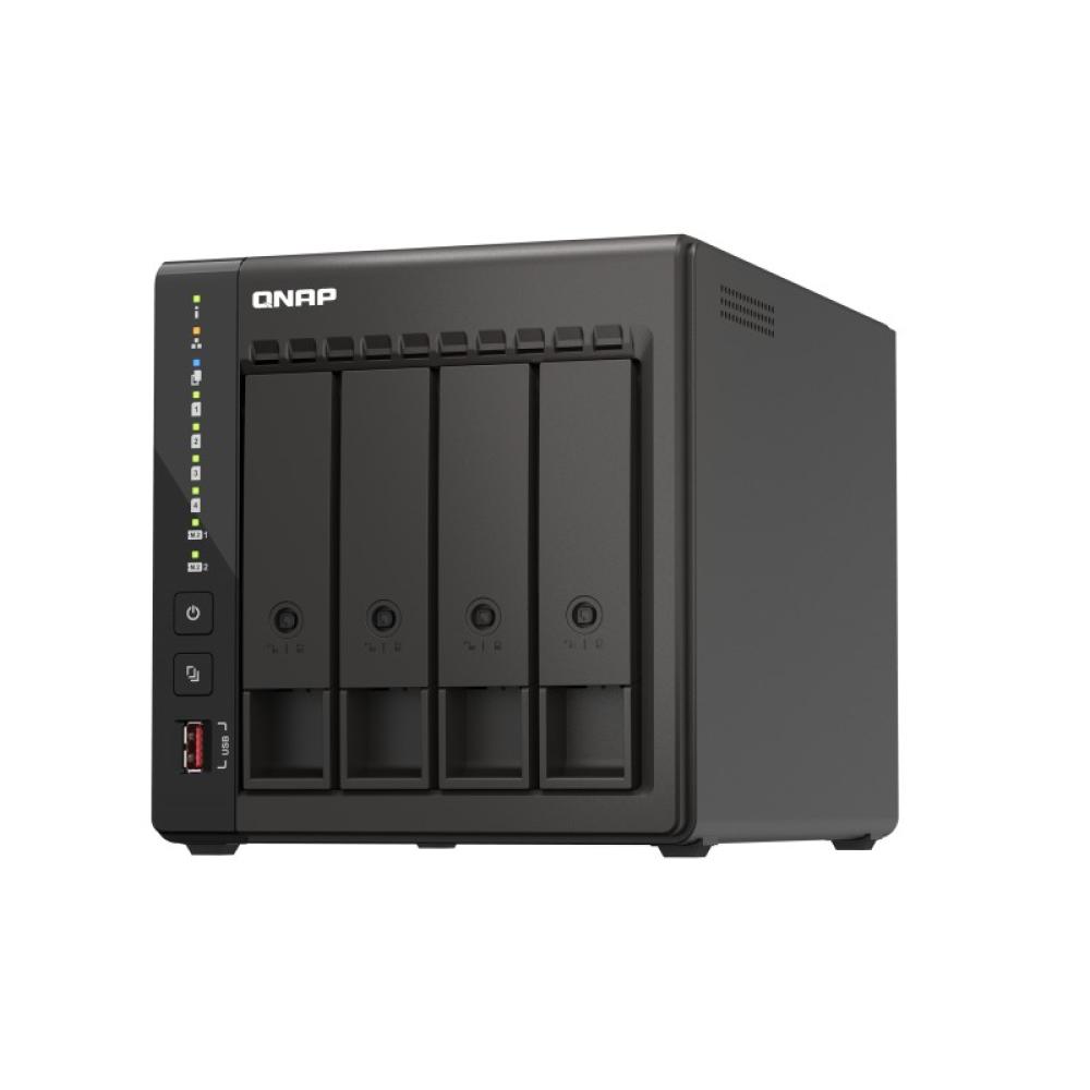QNAP - TS-453E NAS Torre Intel® Celeron® J6412 8 GB 0 TB QNAP QTS Negro
