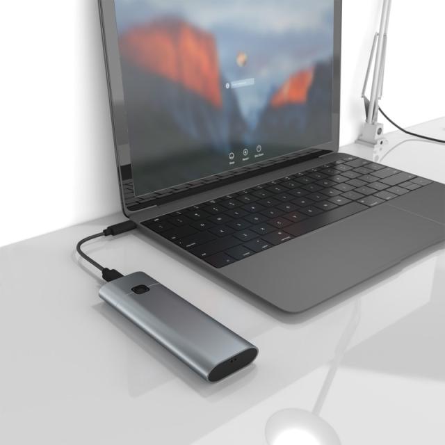 AISENS - Caja Externa M.2 (NGFF) ASM2-021GR NVMe a USB3.2 GEN2, Gris