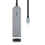 AISENS - USB-C dock 4 en 1, USB-C a 1xHDMI, 2xUSB, 1xPD, Gris, 15 cm