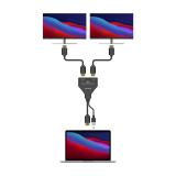 AISENS - HDMI Duplicador 4K@30HZ 1×2 con Alimentación USB y Cable, Negro, 30 cm