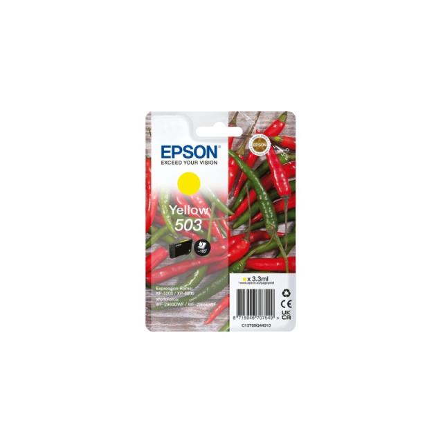 Epson - 503 cartucho de tinta 1 pieza(s) Original Rendimiento estándar Amarillo - C13T09Q44020