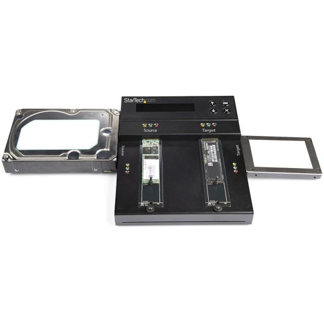 StarTech.com - Clonador y Borrador Autónomo de Unidades de Almacenamiento SATA M.2 - NVMe M.2 - Duplicador Copiador Externo Offl