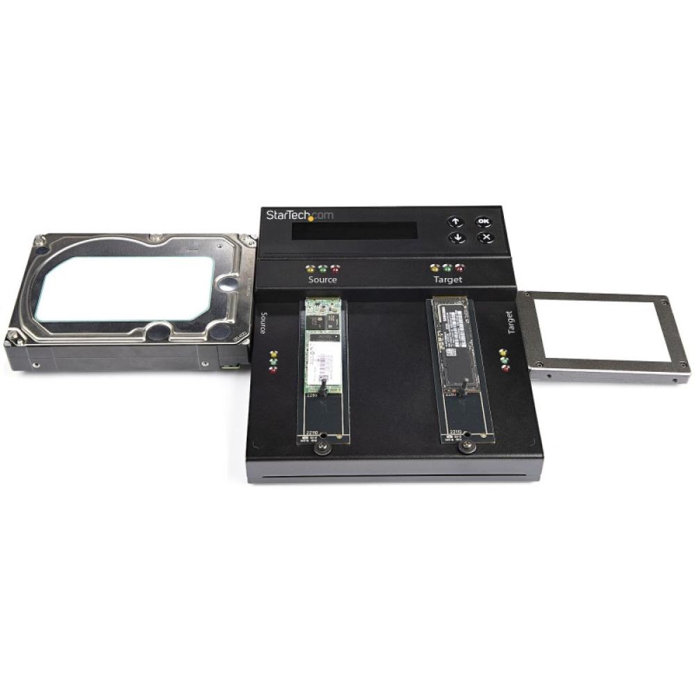 StarTech.com - Clonador y Borrador Autónomo de Unidades de Almacenamiento SATA M.2 - NVMe M.2 - Duplicador Copiador Externo Offl