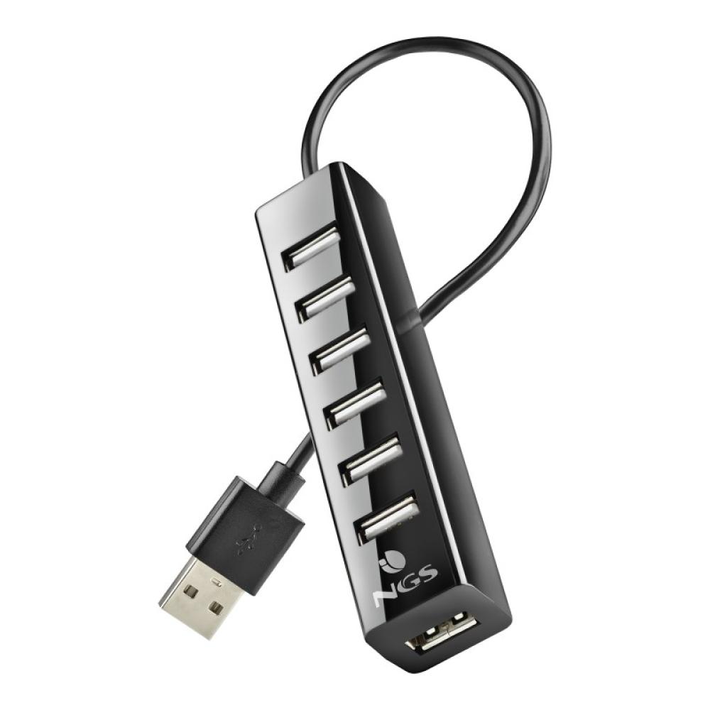 NGS - IHUB7 TINY USB 2.0 480 Mbit/s Negro