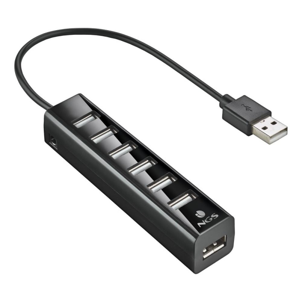 NGS - IHUB7 TINY USB 2.0 480 Mbit/s Negro