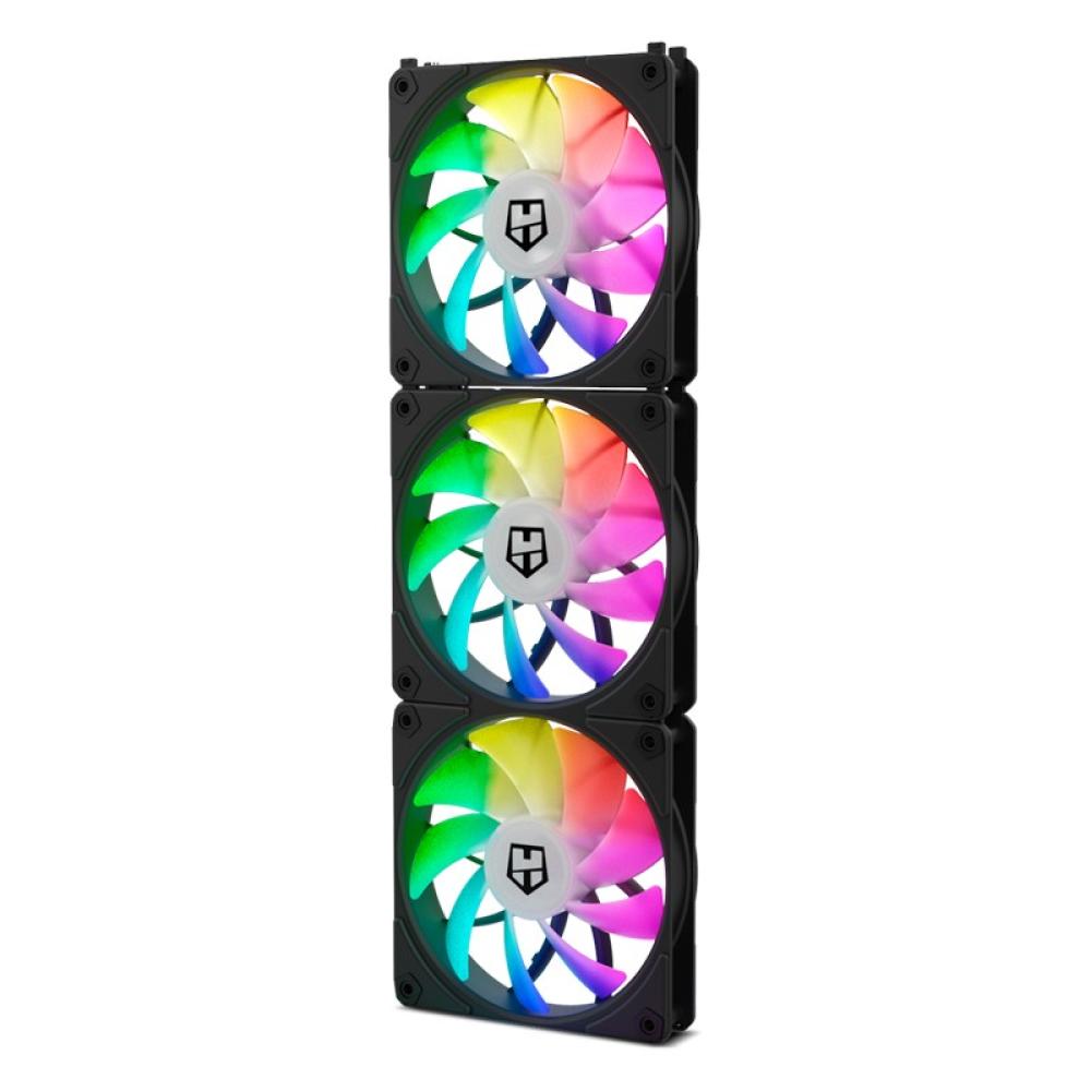 NOX - Hummer EASY LINK Carcasa del ordenador Refrigerador de aire 12 cm Negro 3 pieza(s)