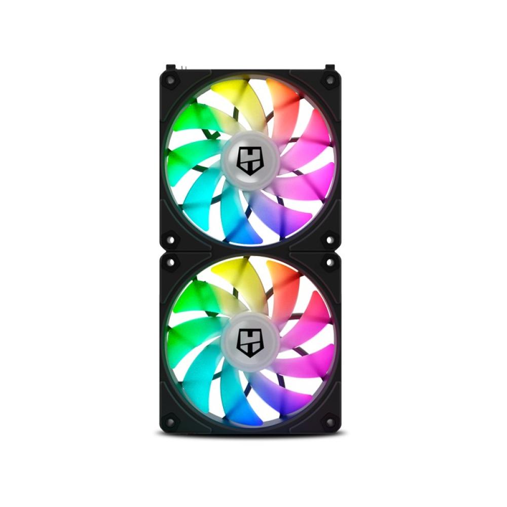 NOX - Hummer EASY LINK Carcasa del ordenador Refrigerador de aire 12 cm Negro 3 pieza(s)