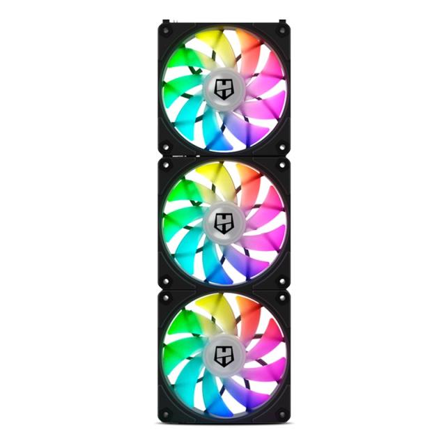 NOX - Hummer EASY LINK Carcasa del ordenador Refrigerador de aire 12 cm Negro 3 pieza(s)