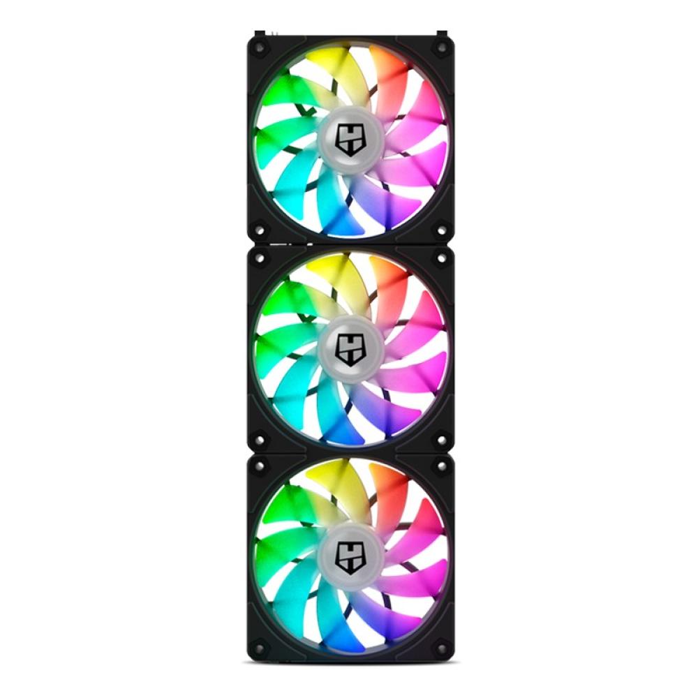 NOX - Hummer EASY LINK Carcasa del ordenador Refrigerador de aire 12 cm Negro 3 pieza(s)