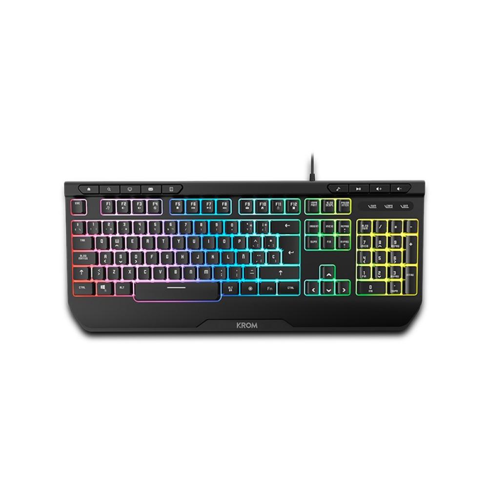 Krom - Kenya teclado Ratón incluido Juego USB Negro