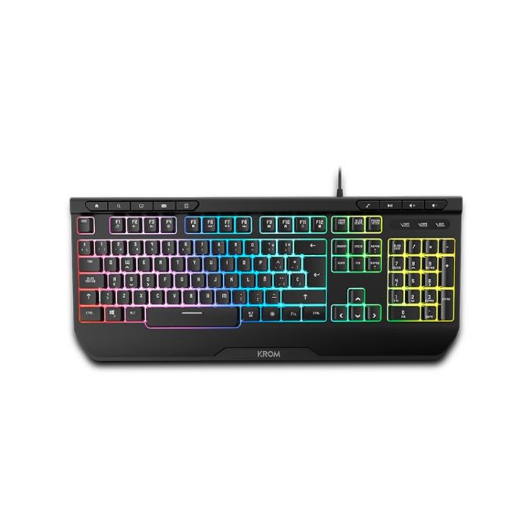 Krom - Kenya teclado Ratón incluido Juego USB Negro