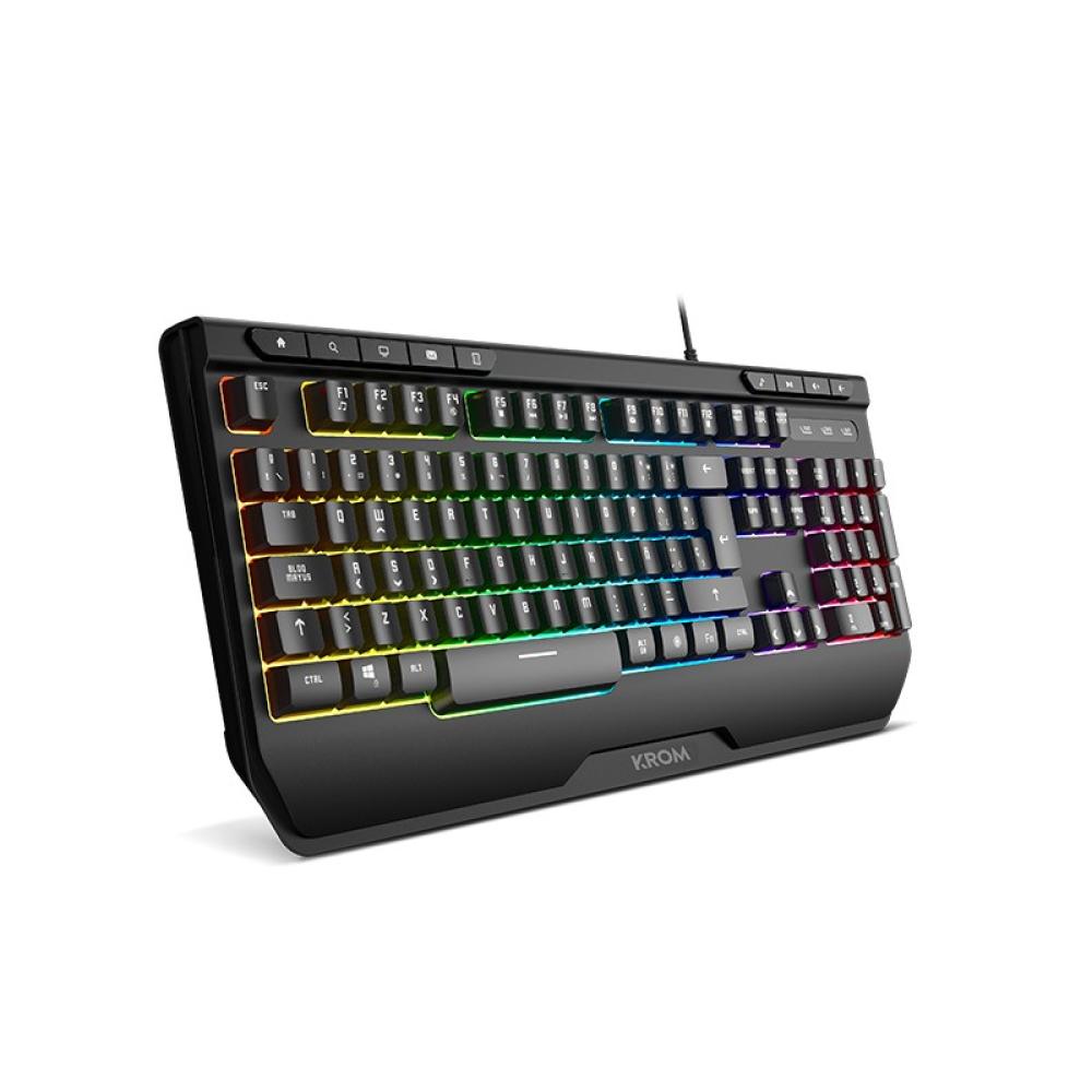Krom - Kenya teclado Ratón incluido Juego USB Negro