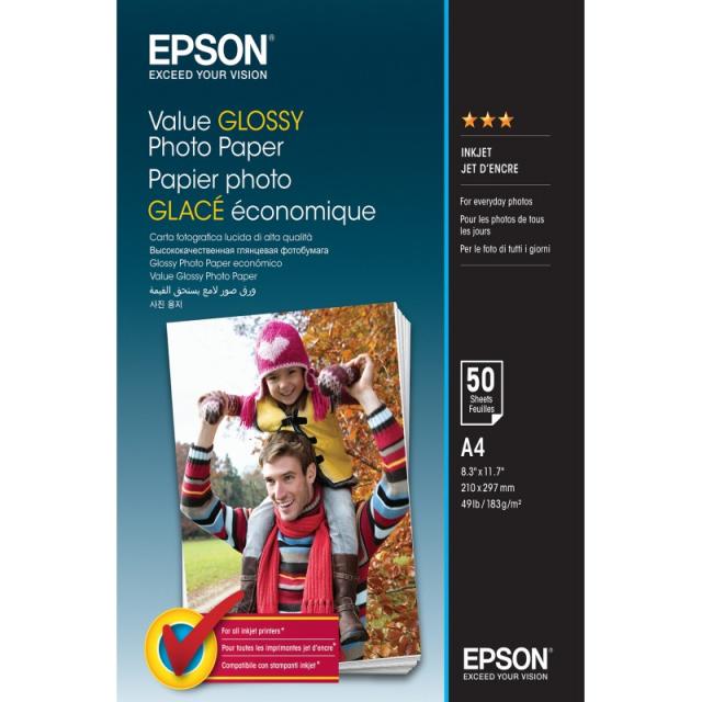 Epson - Value Glossy Photo Paper - A4 - 50 Hojas