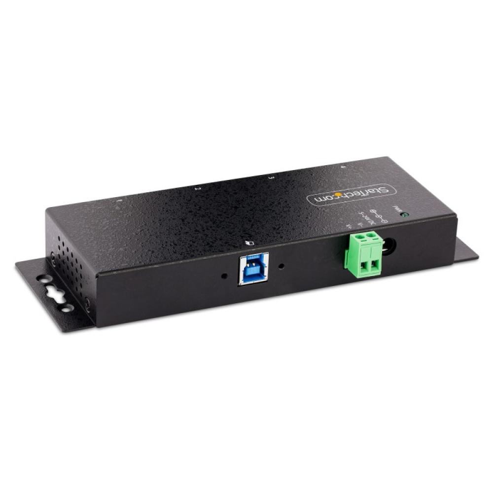 StarTech.com - Hub Industrial USB 3.0 de 5Gbps de 4 Puertos - Concentrador USB con Protección de Picos y Descargas ESD - Ladrón