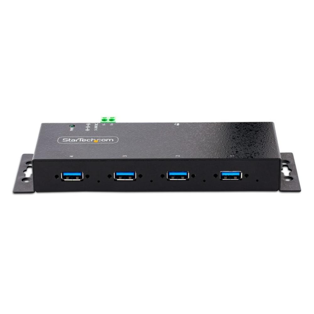 StarTech.com - Hub Industrial USB 3.0 de 5Gbps de 4 Puertos - Concentrador USB con Protección de Picos y Descargas ESD - Ladrón