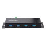 StarTech.com - Hub Industrial USB 3.0 de 5Gbps de 4 Puertos - Concentrador USB con Protección de Picos y Descargas ESD - Ladrón