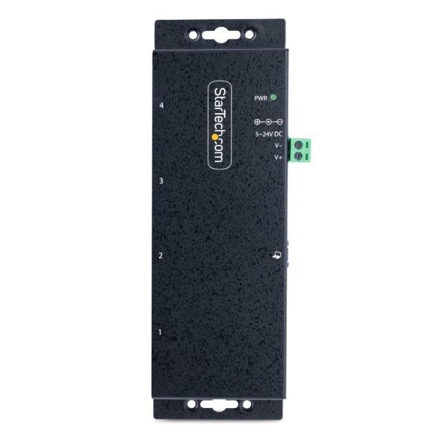 StarTech.com - Hub Industrial USB 3.0 de 5Gbps de 4 Puertos - Concentrador USB con Protección de Picos y Descargas ESD - Ladrón