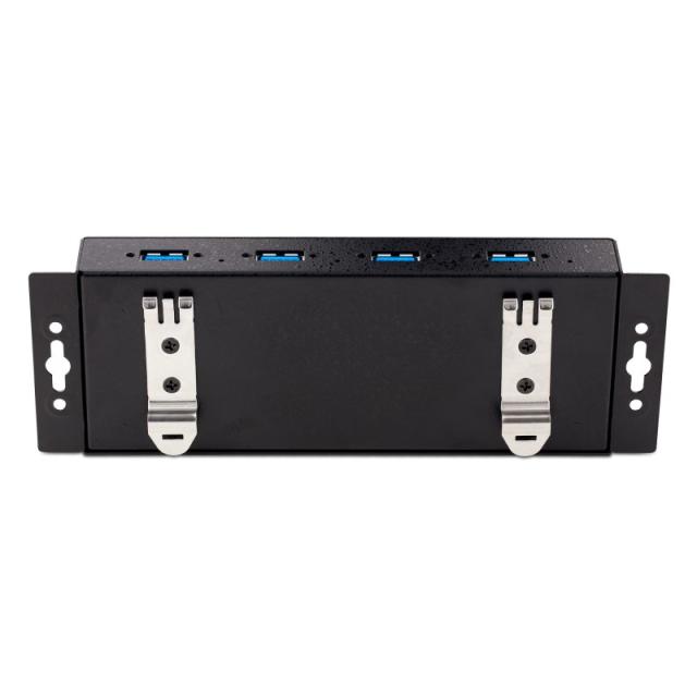 StarTech.com - Hub Industrial USB 3.0 de 5Gbps de 4 Puertos - Concentrador USB con Protección de Picos y Descargas ESD - Ladrón