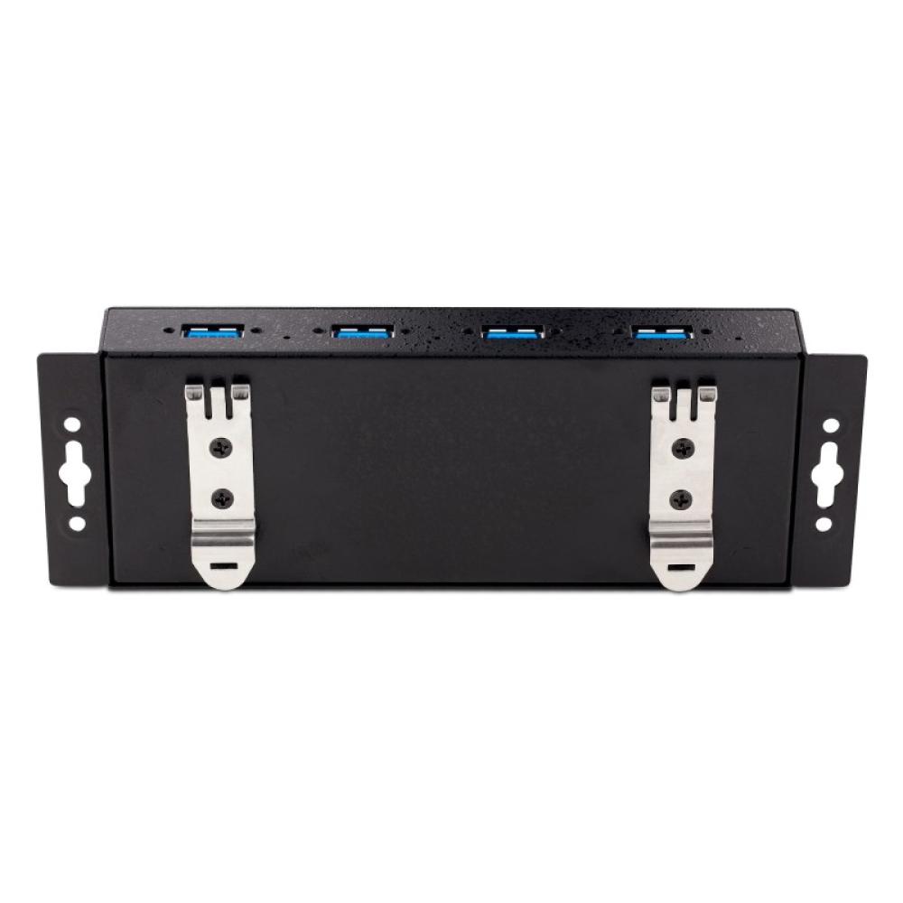 StarTech.com - Hub Industrial USB 3.0 de 5Gbps de 4 Puertos - Concentrador USB con Protección de Picos y Descargas ESD - Ladrón