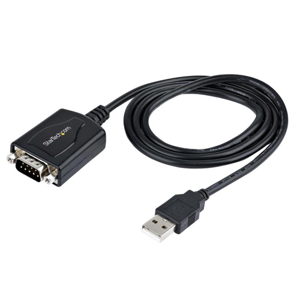 StarTech.com - Cable de 91cm USB a Serie con Retención de Puerto COM, Conversor DB9 RS232 Macho a USB, Adaptador USB a Serie par