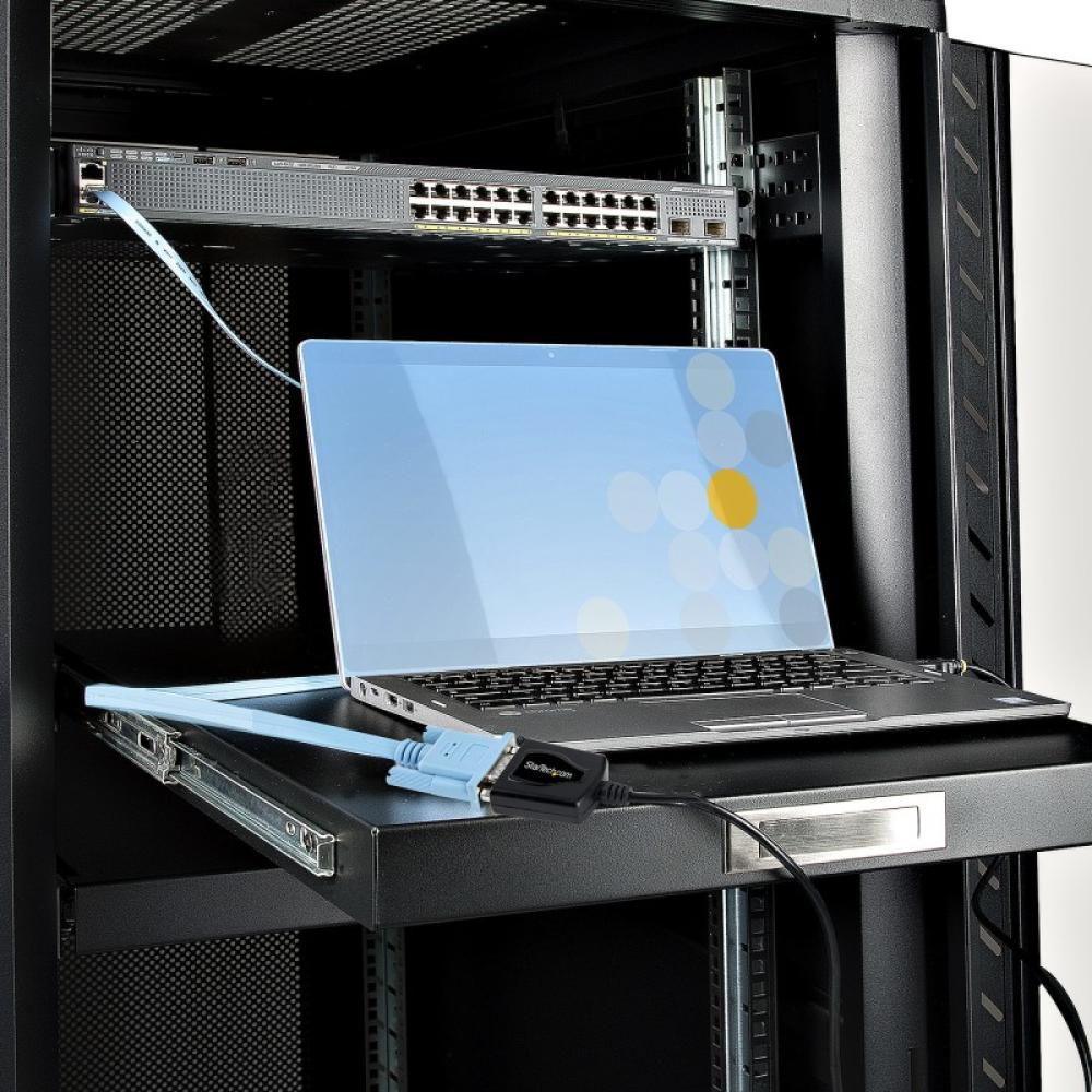 StarTech.com - Cable de 91cm USB a Serie con Retención de Puerto COM, Conversor DB9 RS232 Macho a USB, Adaptador USB a Serie par