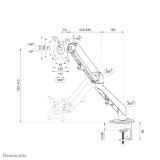 Neomounts - DS70-700BL1 Brazo de monitor 17-27" - resorte de gas