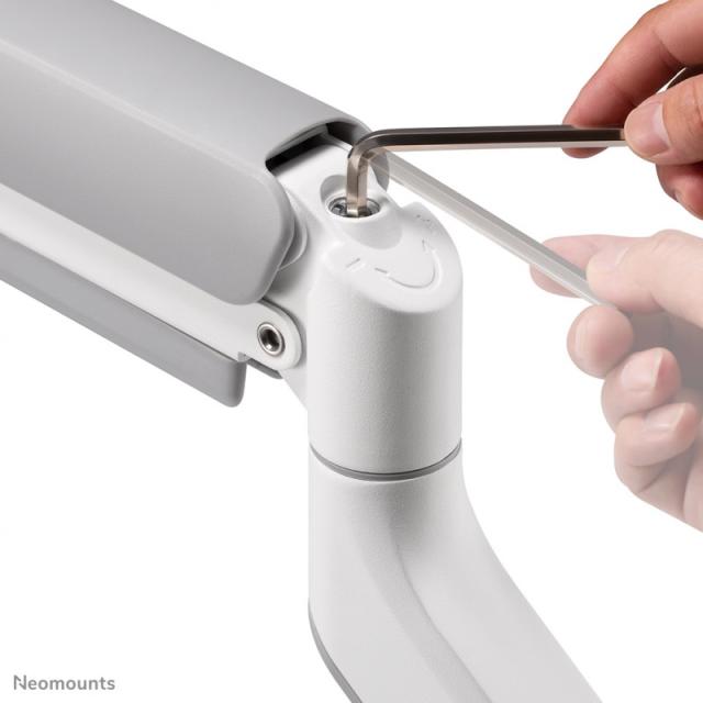 Neomounts - DS70-450WH1 Brazo de monitor 17-42" - resorte de gas - Topfix - Tope-a-180°