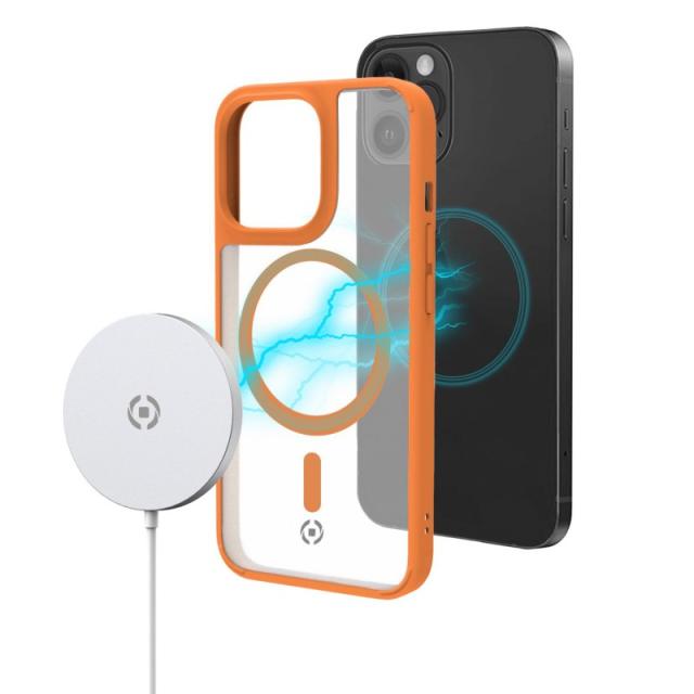 Celly - Magmatt funda para teléfono móvil 15,5 cm (6.1") Transparente, Amarillo - MAGMATT1025YL